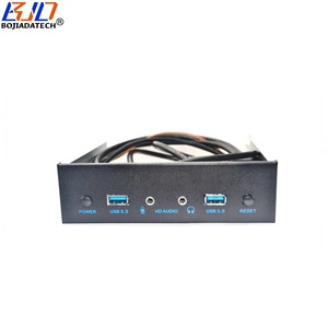 Panel Depan Desktop 5.25 inci 5.25 ", dengan Port Audio HD 2 5Gbps USB 3.0 + 3.5MM + tombol Power & Reset untuk casing komputer <span class=keywords><strong>PC</strong></span> - Product Image 2