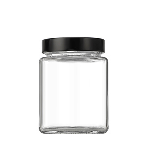 Bouteille carrée en verre transparent avec couvercle haut pour miel, cornichons, confiture, bouteille en verre scellée pour tofu fermenté - Product Image 1