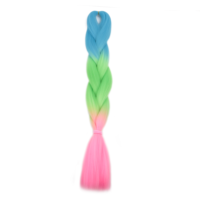 Extensions de cheveux synthétiques néon ombrés de 24 pouces, 100g, brillants dans l'obscurité, cheveux lumineux pour tresses jumbo