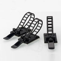 Serre-câble réglable auto-adhésif en plastique de bonne qualité Clip organisateur de câble en nylon Support d'attache de câble réglable