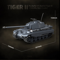 QuanGuan 100301 Nuevo Tanque de Ladrillos Tiger, Juguetes de la Segunda Guerra Mundial, Modelo de Colección Histórica Alemana, 1563 Piezas, Juego de Bloques de Construcción