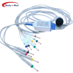 Câble EKG REDY-MED compatible Cardioline Delta 30/Delta 30D/Delta 60/Delta 60 Plus à 10 brins en TPU, longueur 3,6 m, certifié CE Classe I - Product Image 1