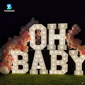 4ft Led OH BABY Marquee Letters Light up <strong>Number</strong> Sign for Wedding <strong>Decor</strong> Custom Marquee Led Sign - Product Image 1