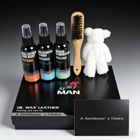 Kit d'entretien professionnel pour chaussures, huile cirée 120 ml, nettoyant, revitalisant et polissant pour cuir, pour bottes, sacs, meubles, réparation et entretien du cuir
