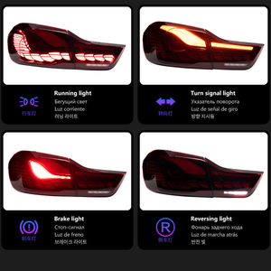 Nueva Luz Trasera LED AURON Transparente Retrofit 6000K 6000 Lúmenes F32/F82/F33/F83/F36 Serie 4 M4 con Efecto Escama de Dragón, Luz de Freno y Direccional 12V - Product Image 3