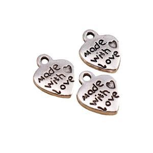 Weny, <span class=keywords><strong>50</strong></span> piezas por paquete: Pequeño y exquisito colgante en forma de corazón grabado con letras en inglés para parejas - Product Image 5