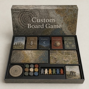 Juego de Mesa de Estrategia de Rutas Arqueológicas Megalíticas Personalizado con Meeples de Madera, Caja de Almacenamiento y Cartas de Papel - Educación Museística - Product Image 3
