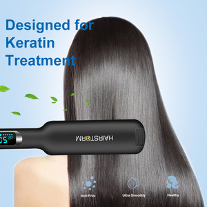 Catokan Rambut Profesional Nano <span class=keywords><strong>Titanium</strong></span> LCD Tourmaline Pelurus Rambut Pelat Lebar 500 Derajat - Product Image 4