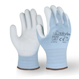 Skyee Trọng lượng nhẹ PU tráng thoáng khí mỏng chống tĩnh chống trượt chống mài mòn găng tay an toàn cho lắp ráp tự động - Product Image 1