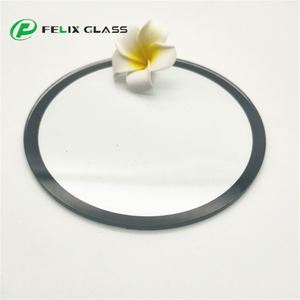 Verre trempé circulaire plat rond en verre imprimé par écran en soie noir pour la couverture menée d'éclairage - Product Image 5