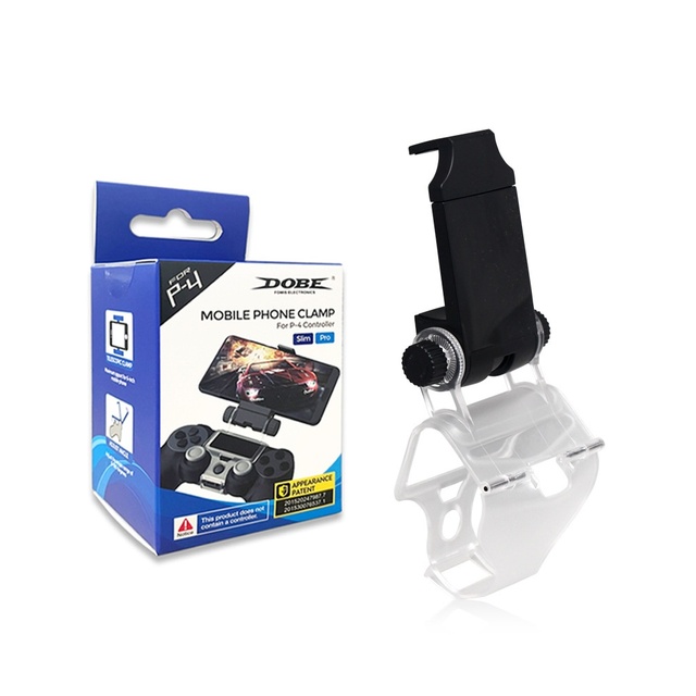 TP4-016 Mobile Phone Clamp for PS4 Game Controller Bracket for PS4 Wireless Handle Adjustable Clip