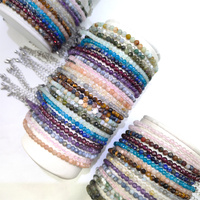 Hochwertige Materialien Hand gestrickte spirituelle Heilung Stress abbauen Granat Multi Material Kristall Facette Armband für Souvenir