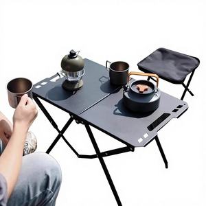 Portable Folding Camping Dining <b>Table</b> Lightweight <b>Aluminum</b> Frame Modern Design Outdoor Picnic BBQ Garden <b>Table</b> - Product Image 4