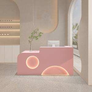 Salon de beauté Caissier Comptoir Lumière Magasin de vêtements de luxe Bar Simple Vêtements pour femmes Nail Shop Front Desk Reception Desk - Product Image 6