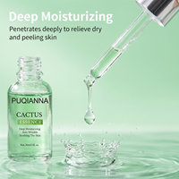 Sérum facial hydratant au cactus 30 ml personnalisé OEM/ODM, enrichi en vitamine C, éclaircissant, hydratant, anti-acné, anti-rides, anti-âge