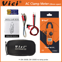 Multimeter Clamp Meter Digital Vici 2000 Counts Auto-ranging dengan Deteksi Arus AC, Tegangan AC/DC, dan Deteksi Tegangan Non-Kontak