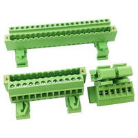 Set Terminal Blok Flens Jantan-Betina Pitch 5.08mm - Pemasangan Rel DIN untuk Rel 35mm dengan Berbagai Pilihan Steker Tipe Sambungan Inline