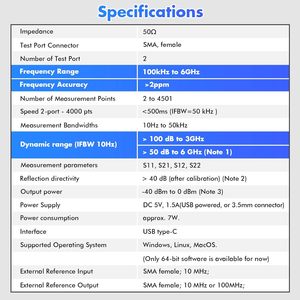 Analyseur de réseau vectoriel double port LibreVNA 100kHz-6GHz avec analyseur de spectre - Édition 2026 la plus récente - Product Image 4