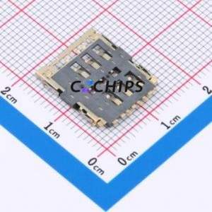 SMC-221-CRDP6 SIM Card Connector SMD Connector Flip Cover Type Micro SIM Card Card Holder 1.55mm - Product Image 2
