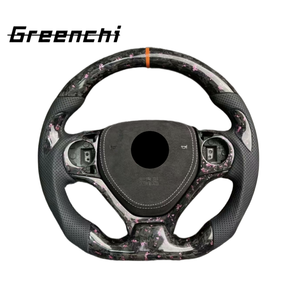 Volant de course personnalisé pour Honda <span class=keywords><strong>Civic</strong></span> 9e génération avec fibre de carbone et cuir, forme <span class=keywords><strong>F1</strong></span>/D, couleurs personnalisables - Product Image 1