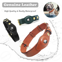 Collier de chien en cuir véritable Apple Air Tag, collier de chien étanche de qualité supérieure, collier AirTag