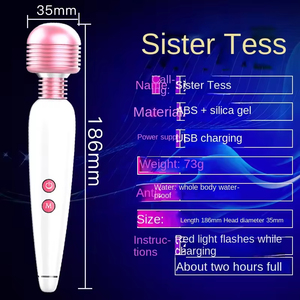 Electric 10 Speed Gun Machine Massage Strong Shock <b>Vibration</b> AV Rod Adult Female Masturbation Body Supplies Play Tools Sex - Product Image 4