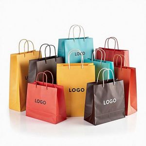 Sacs d'emballage pour cosmétiques et vêtements en gros, sacs de shopping en papier personnalisés de luxe avec logo sur mesure - Product Image 1