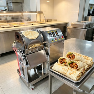 Machine automatique pour la fabrication de peaux de wontons, de rouleaux de printemps, de crêpes, de tortillas, de chapatis, de rotis et de wrappers pour raviolis - Product Image 2