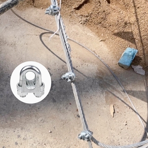 Abrazadera <span class=keywords><strong>de</strong></span> Cable <span class=keywords><strong>de</strong></span> Acero Galvanizado con Tapa Antideslizante, Tamaños Personalizables, Gran Venta - Product Image 5