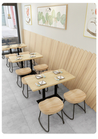 Combinaison table et chaises de salle à manger commerciales modernes en fer, non pliables, marque Suidu, origine Guangdong, mobilier commercial pour restaurants