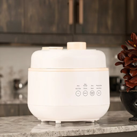 Cuisinière à riz électrique portable mini de 1,5 tasse Poignée de transport Couvercle amovible Fonction maintien au chaud Pot intérieur en acier inoxydable Minuterie numérique
