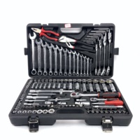 Kit de herramientas manuales de combinación de 137 piezas Llave de vaso de 72 dientes Personalizable Soporte OEM Talleres de estación de trabajo de estuche rígido de 1 año