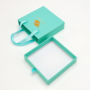 Custom Supplier Sales Luxury Blue Small Jewelry Packaging Cardboard Drawer UV Advantage Foil Magnet Elegant Gift <b>Box</b> - Product Image 3