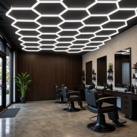 Lampe de travail LED hexagonale modulaire 300W à CRI élevé pour salon de coiffure et atelier professionnel