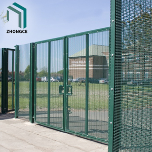 Rete metallica 358 ad alta sicurezza zincata a caldo 3mm/4mm recinzione per giardini prigioni e confini natura trattata a pressione legno - Product Image 1