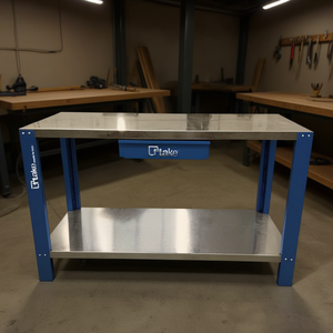 Ttake Compact Workbench Stainless Steel 2 Tier Workshop Table - Product Image 3