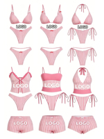 Ensemble de bikini de luxe personnalisé pour femmes, maillot de bain deux pièces de créateur, haute qualité, styles multiples, vêtements de bain pour l'été, la plage et la baignade