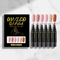 Ensemble de stylos à colle pour ongles, série Nail Art Fantasy, stylo à huile multicolore 30ML, UV/LED, motif carré de luxe coréen, mélange de couleurs tendance
