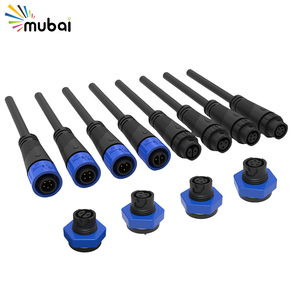 M12 Bảng điều khiển không thấm nước gắn kết nối 3pin 4pin 5pin cáp thông tư nữ nam nhựa tiêm đẩy khóa dây nối - Product Image 3