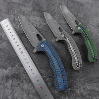 Couteau pliant Bochen New Damascus 2026, 60 HRC, couteau de poche EDC pour l'extérieur avec manche ergonomique coloré pour le camping, vente en gros OEM