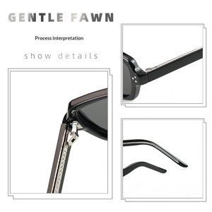 Gafas <span class=keywords><strong>de</strong></span> <span class=keywords><strong>Sol</strong></span> Europeas Americanas TR90, Montura Cuadrada Pequeña, Patillas <span class=keywords><strong>de</strong></span> Acetato, Polarizadas, Versátiles, <span class=keywords><strong>de</strong></span> Alta Gama para Mujer - Product Image 2