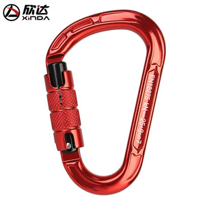 Mousqueton automatique Shinda Master Lock en alliage d'aluminium noir pour équipement d'escalade extérieur, boucle de sécurité HMS en forme de poire, verrou principal - Product Image 3