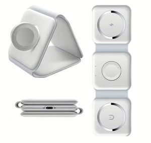 High Quality 15W Magnetic 3-in-1 Wireless Charger Stand Smart Phone Watch Earphone Holder with Charging Feature Dropshipping - Product Image 1