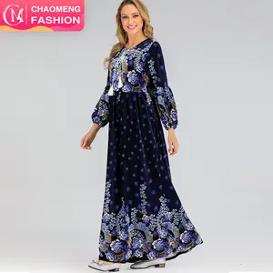 6245#High Quality Winter Islamic Closed Abaya Muslim Women Dress Modest Fashion Clothing