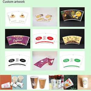 Bicchiere a Ventaglio Personalizzabile in Carta Kraft Rivestita su Entrambi i Lati, Monouso per Alimenti, con Pellicola Decorativa per Bevande e Caffè - Product Image 6