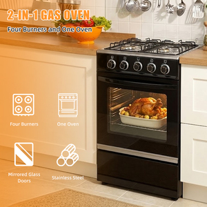 Nueva Llegada, Estufa de Gas Comercial Grande con Horno, 50*50*86cm, 7640W, 4 Quemadores, 220V, Electrodomésticos de Cocina - Product Image 1