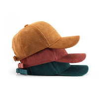 Gorro de Béisbol de Pana de Estilo Japonés de Moda Otoño Invierno, Color Sólido, 100% Poliéster, Bordado 3D, Gorro Deportivo Cálido Unisex