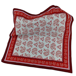 Foulard Quadrato Personalizzato con Logo 60*60cm in Cotone e Seta, Stampa Floreale, <span class=keywords><strong>Bandana</strong></span> Versatile, <span class=keywords><strong>Fascia</strong></span> per <span class=keywords><strong>Capelli</strong></span>, Sciarpa per Collo - Product Image 3