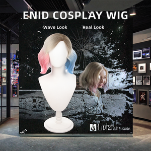 Parrucche Cosplay Ainizi Enid in Fibra Resistente alle Alte Temperature, Ondulate, Ispirate alla Serie TV Addams Family per Halloween - Product Image 2