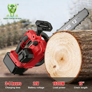 12 इंच कॉर्नलेस इलेक्ट्रिक चेनसॉ बैटरी संचालित ट्री ट्रिमिंग टूल पोर्टेबल चेन लकड़ी काटने की मशीन - Product Image 3